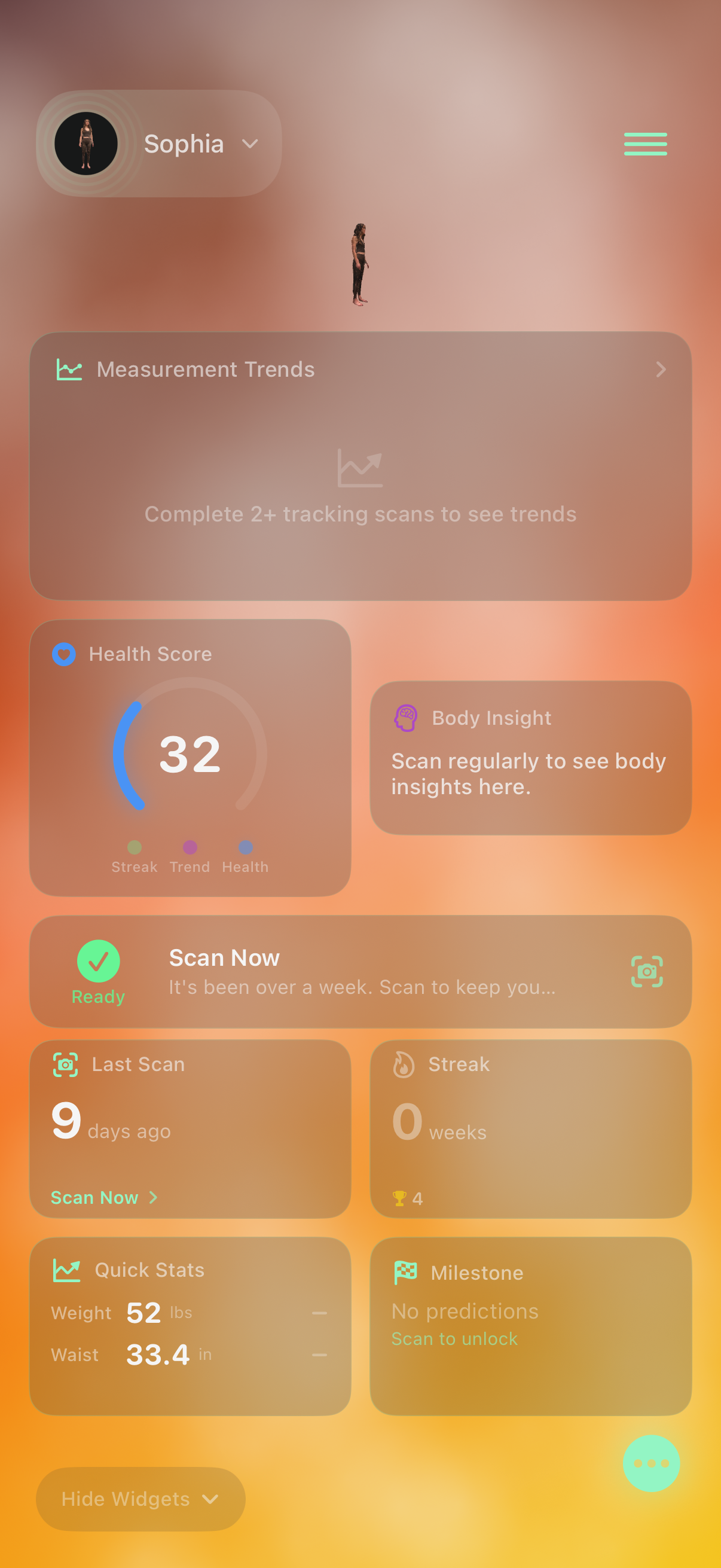Visualize Technologies | 3D Body Scanning Dashboard